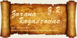 Zorana Ragastovac vizit kartica